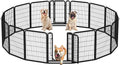 Dog Playpen Outdoor, 32 Inch 16 Panels Dog Pen Indoor Heavy Duty Puppy Exercise Pen Metal Pet Fence for RV Camping/Yard/Garden