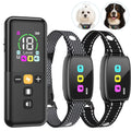 Dog Training Collar with Remote 2 Collars-Beep Collar for Dogs with 8 Sound Options Shock Vibration 2600Ft Remote Control Safe Keyboad Lock