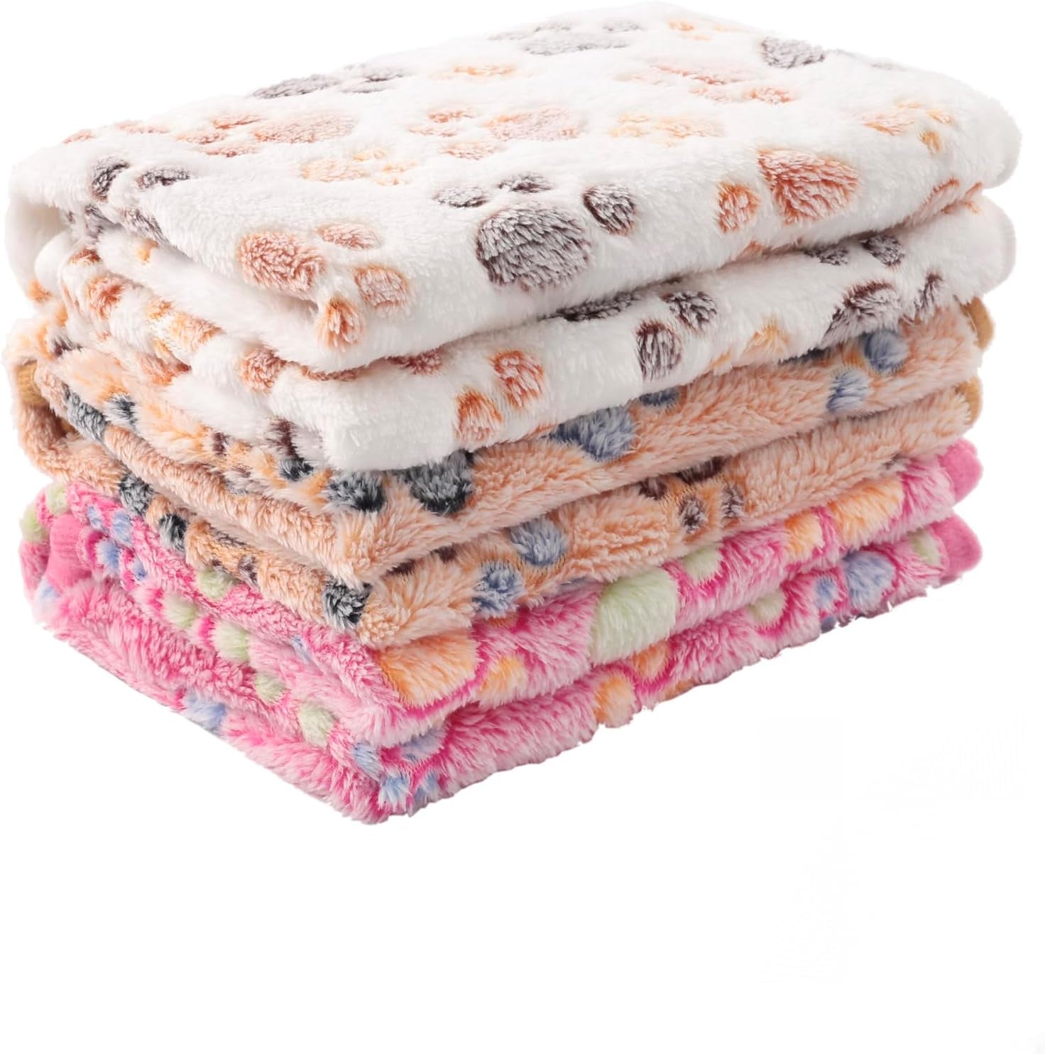 3 Pack Cat and Dog Blanket Soft & Warm Fleece Flannel Sleep Mat, Great Pet Throw for Puppy, Cats, Small, Medium & Large Dogs(Large 40" X 30")