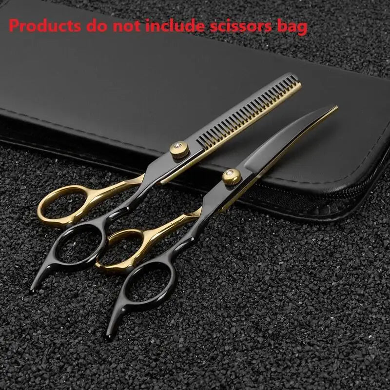 6.5 Inch Pet Grooming Scissors Kit Cat Hair Thinning Shear Pet Scissors Set Blackgold Dog Scissors