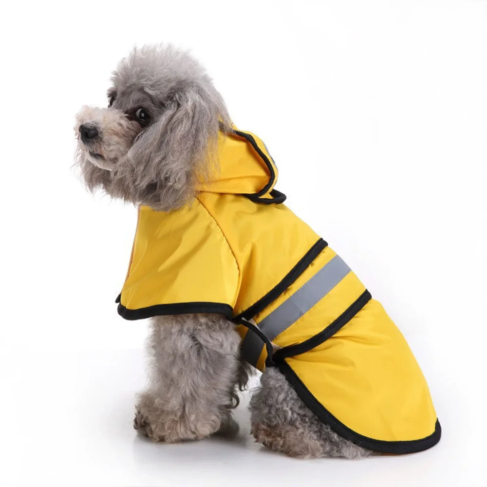 Keep Your Pet Dry and Comfortable - Adjustable Waterproof & Windproof Dog Raincoat!