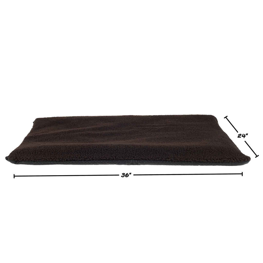 Thermal Pet Crate Pad, Brown, 36"L X 24"W