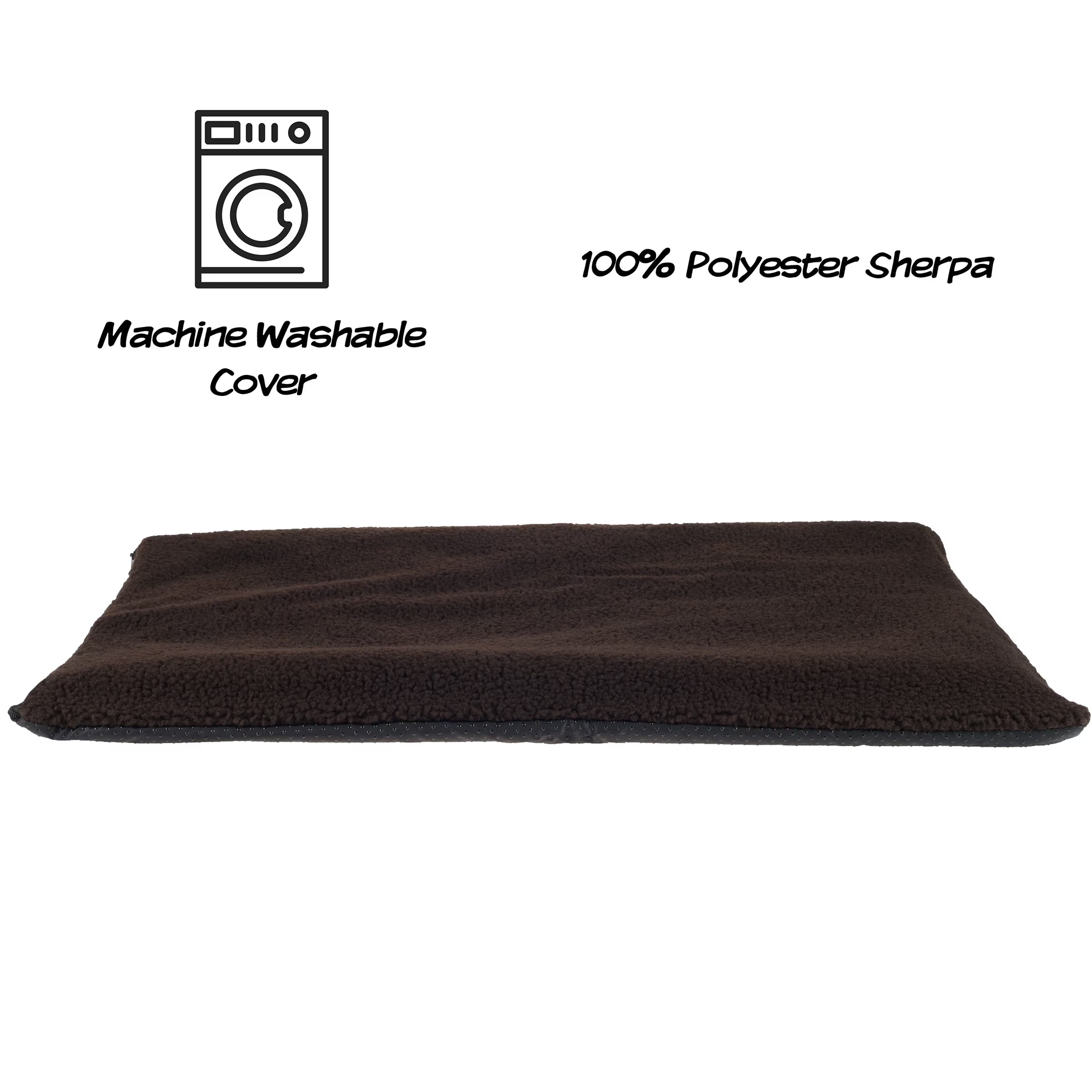 Thermal Pet Crate Pad, Brown, 36"L X 24"W