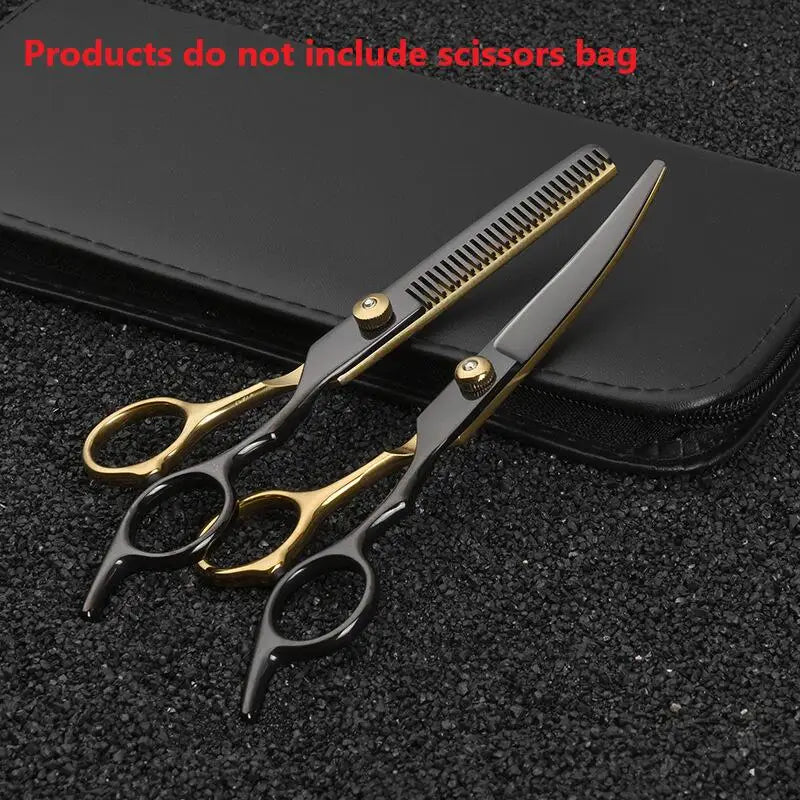 6.5 Inch Pet Grooming Scissors Kit Cat Hair Thinning Shear Pet Scissors Set Blackgold Dog Scissors