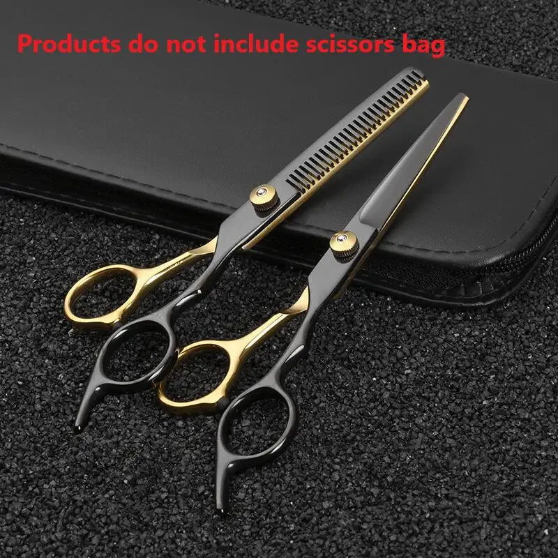 6.5 Inch Pet Grooming Scissors Kit Cat Hair Thinning Shear Pet Scissors Set Blackgold Dog Scissors