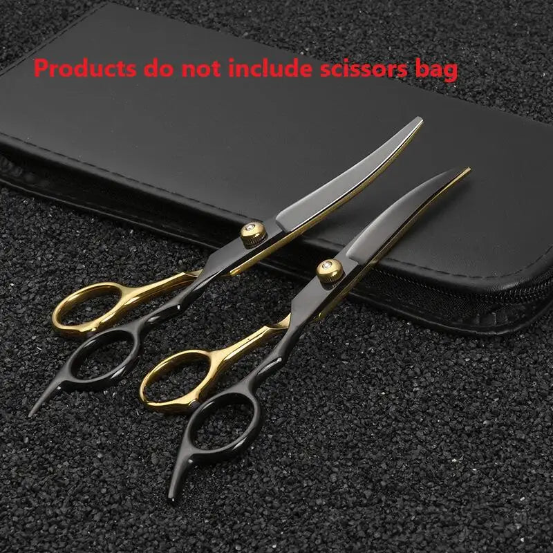 6.5 Inch Pet Grooming Scissors Kit Cat Hair Thinning Shear Pet Scissors Set Blackgold Dog Scissors