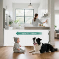Retractable Baby Gate 33"X71"（1.8M）- Retractable Dog Gate (White)