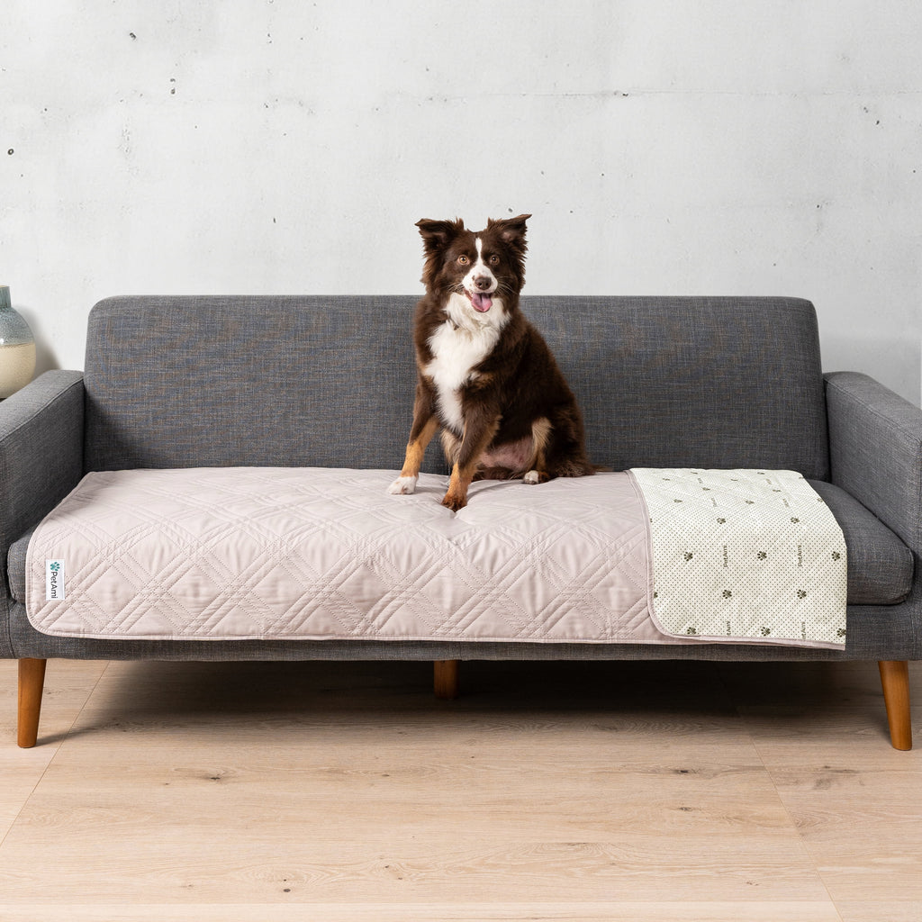 Waterproof Couch Cover for Dogs, Waterproof Pet Blanket, Reversible Furniture Cover Sofa Protector for Pet Cat Bed, Washable Waterproof Blanket Dog Cover for Couch Seat, 30X70 Beige