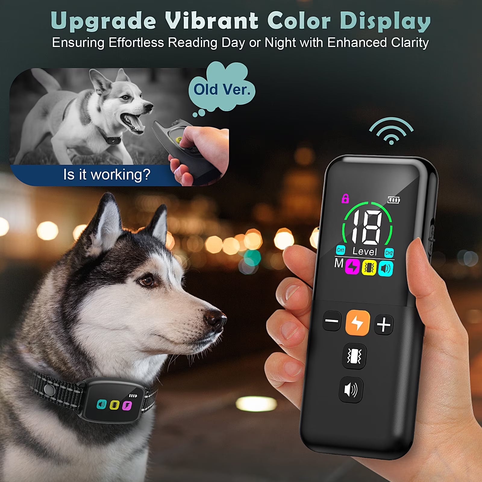 Dog Training Collar with Remote 2 Collars-Beep Collar for Dogs with 8 Sound Options Shock Vibration 2600Ft Remote Control Safe Keyboad Lock