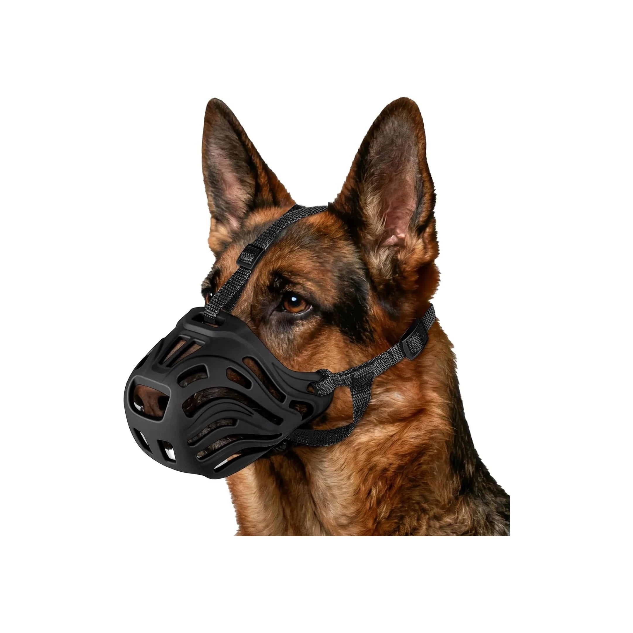 Dog Muzzle, Soft Breathable Dog Muzzles Suitable Dogs, Adjustable Basket Muzzles Prevents Chewing and Biting for Grooming Trimming Training
