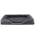 42"X32" Orthopedic Dog Bed, Memory Foam Puppy Sleeping Sofa, with Non-Slip Base, Washable Removable Cover, Improved Sleep for Pet, Gray