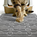 Cat Litter Mat, Litter Trapping Waterproof Non Slip PVC Mat, Scatter Control Easy Clean for Litter Box, 35.4"X23.6", Dark Grey