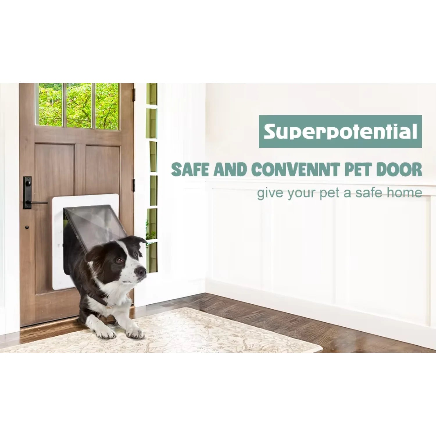 Controlled Entry / Exit Direction Pet Supplies Opening Cat/Dog Door with Flap Dogs Pet Houses & Furniture Breathable
