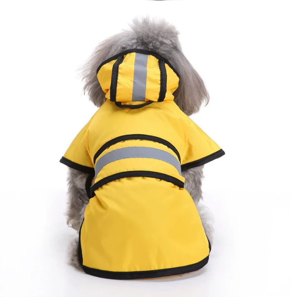 Keep Your Pet Dry and Comfortable - Adjustable Waterproof & Windproof Dog Raincoat!