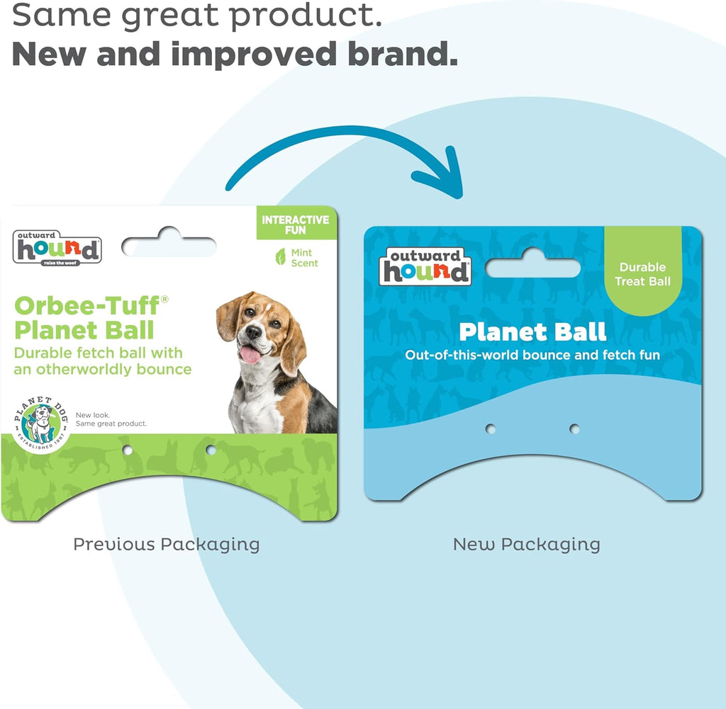 by  Orbee-Tuff Planet Ball Blue/Green Treat-Dispensing Dog Toy, Medium